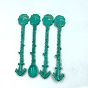 Vintage Plastic Swizzle Sticks Seagrams Sea Breeze Boat Anchor & Spoon Stirrers
